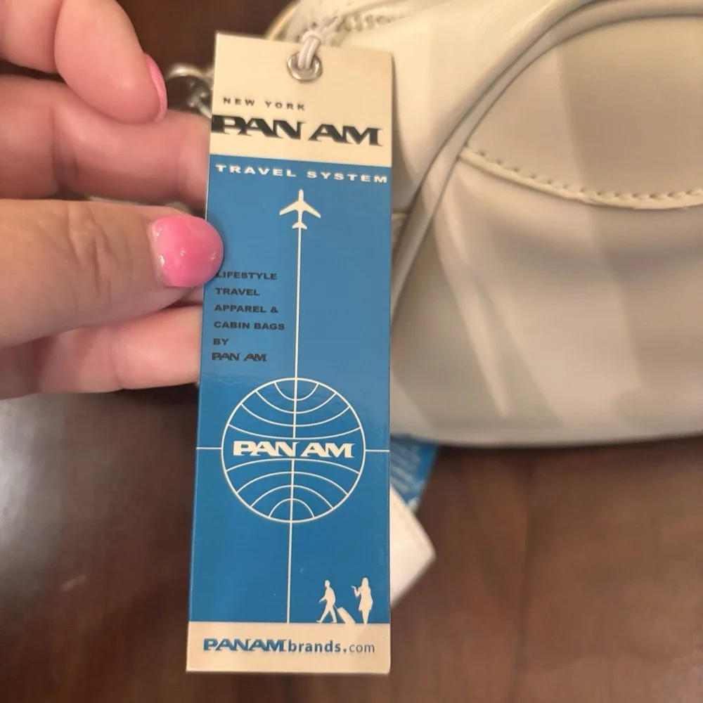 The Original Certified Pan Am Toiletry Bag Wash Bag White Travel Case w/ Tags